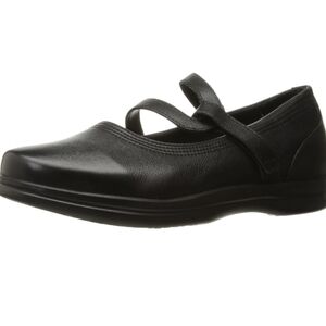 Apex Women's Leather Slip Resistant Adjustable Comfort Loafers Mary Jane 11 W